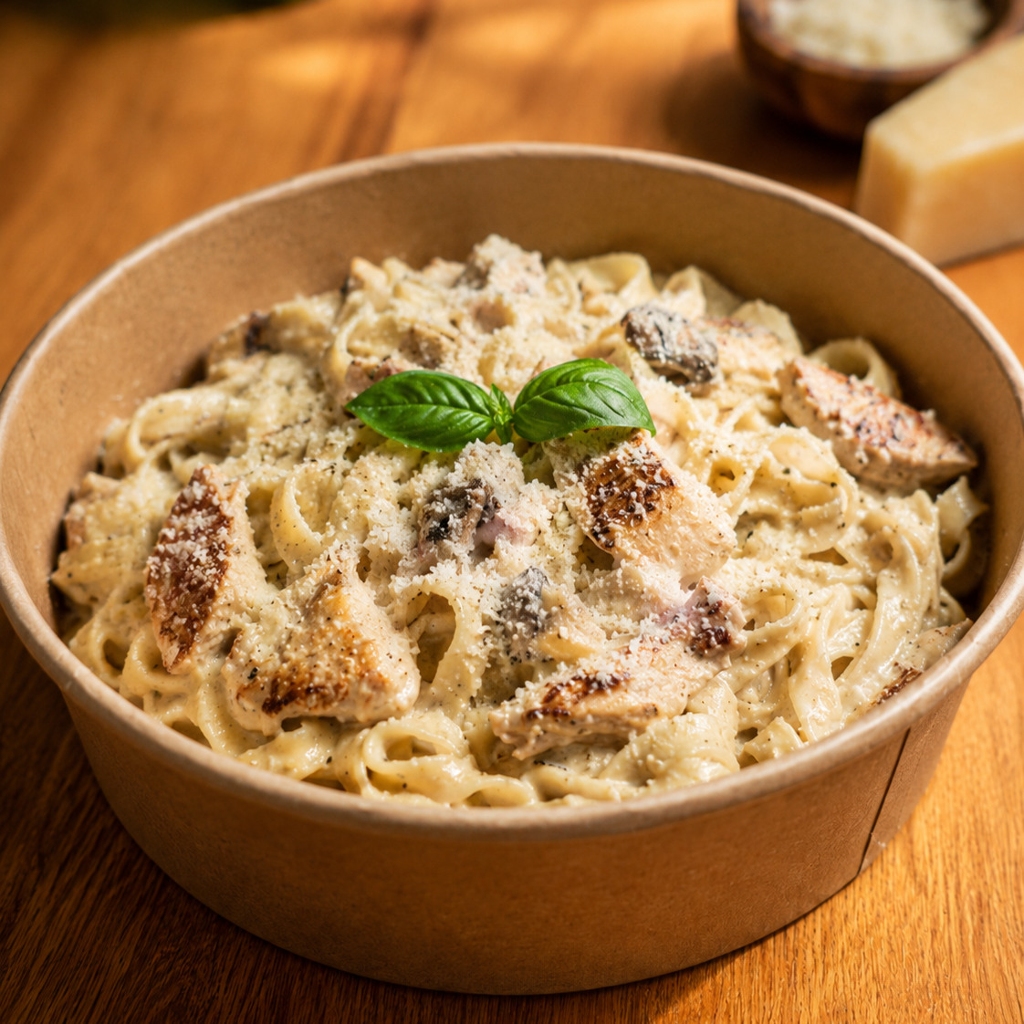 El Yapımı Tavuklu Alfredo Fettuccine (Normal)