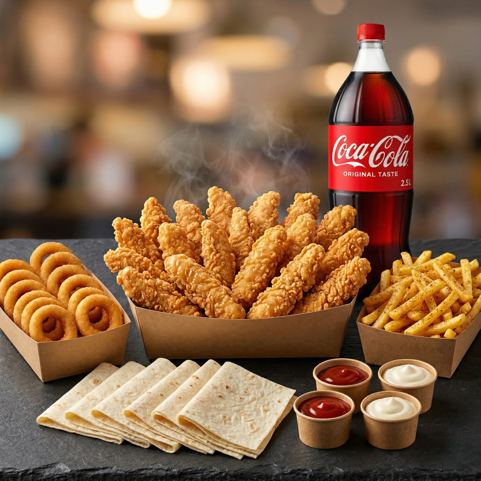 Çıtır Tavuk Kova Menü (1Kg) Crispy Chicken Bucket Menu (1kg)