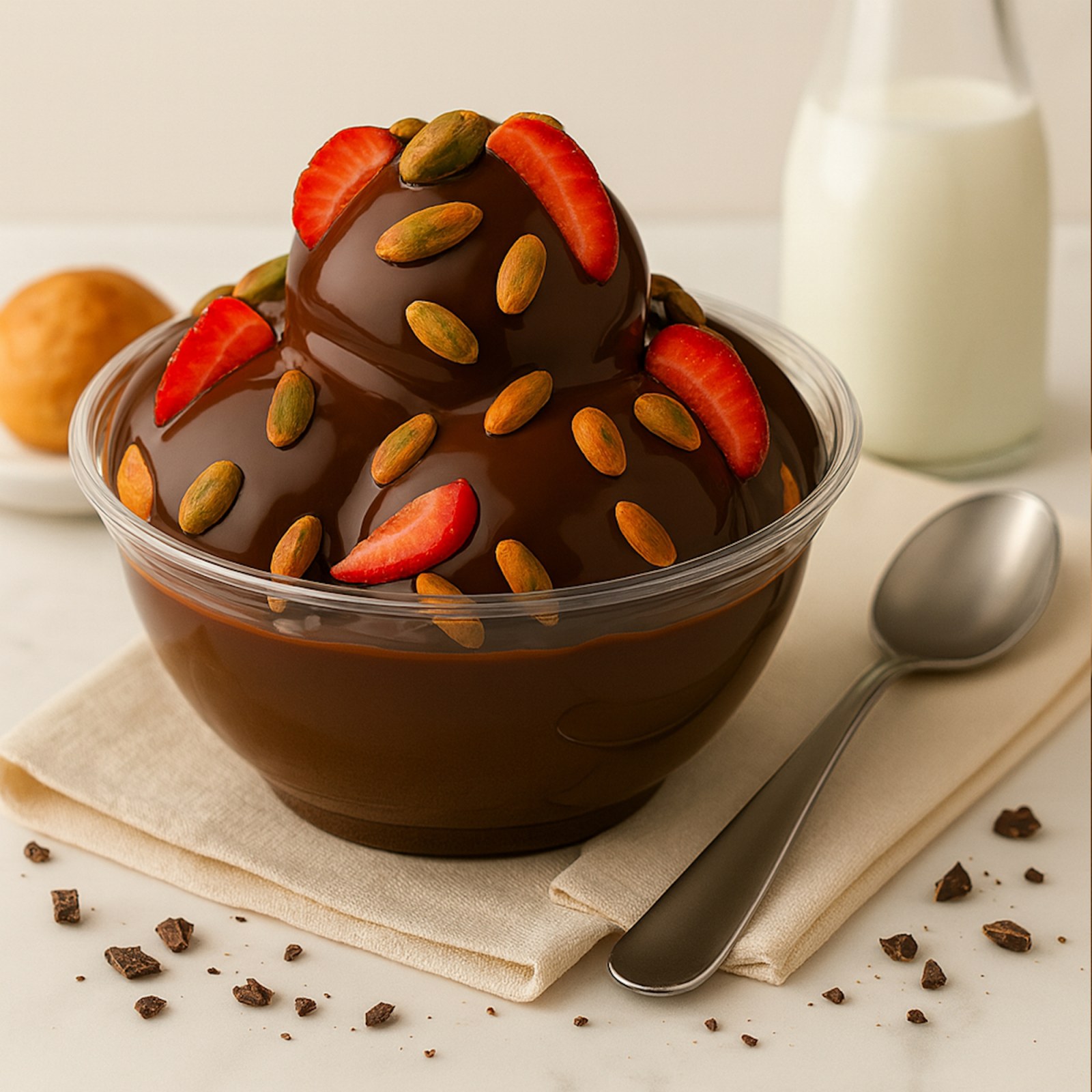 Çilekli Böğürtlenli Muzlu Profiterol (350 gr.)