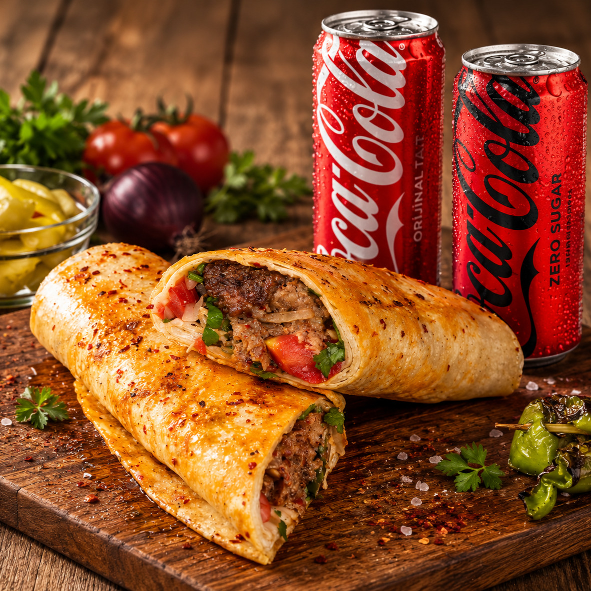 Adana Dürüm + Coca Cola 330ml.