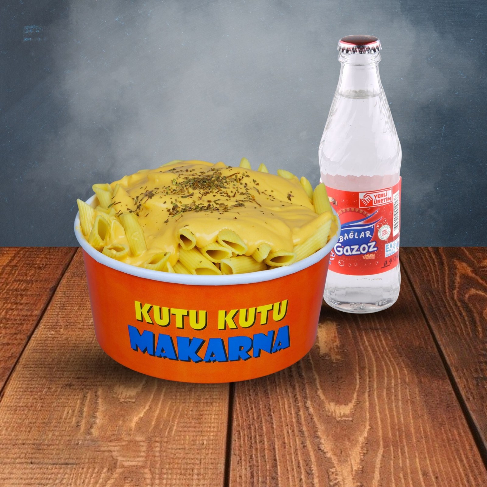 Cheddar Soslu Penne & Gazoz Menü