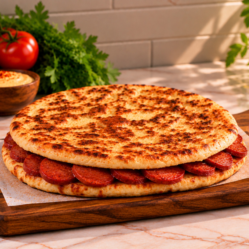 Sucuklu Bazlama Tost