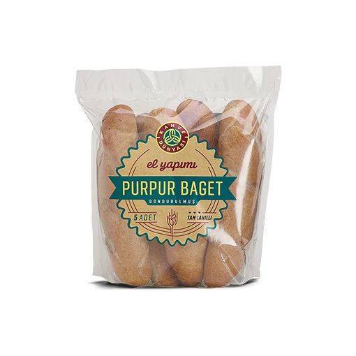Dondurulmuş Purpur Baget Ekmek (5 Adet)