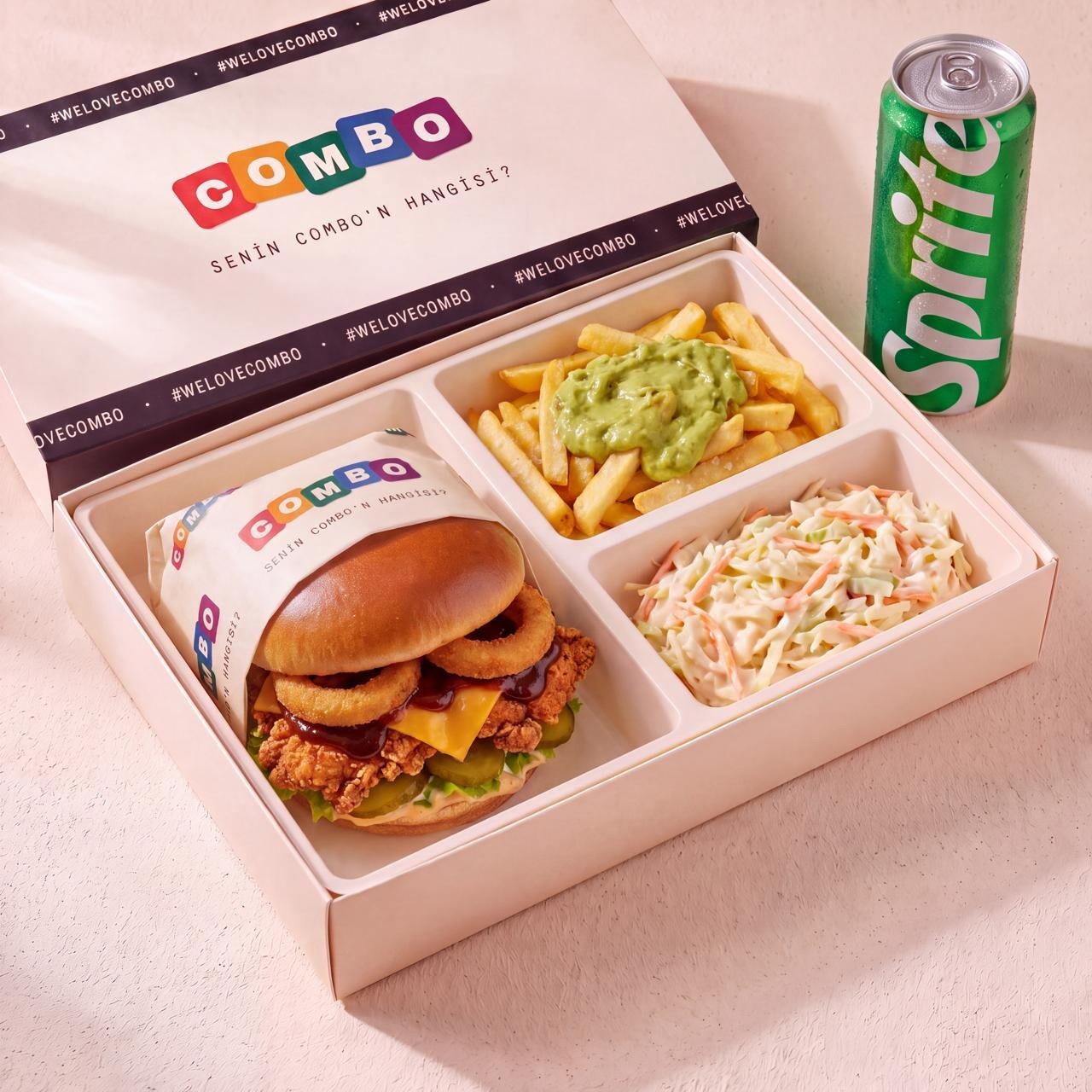 BBQ Cajun Burger Menü +1 Kutu İçecek