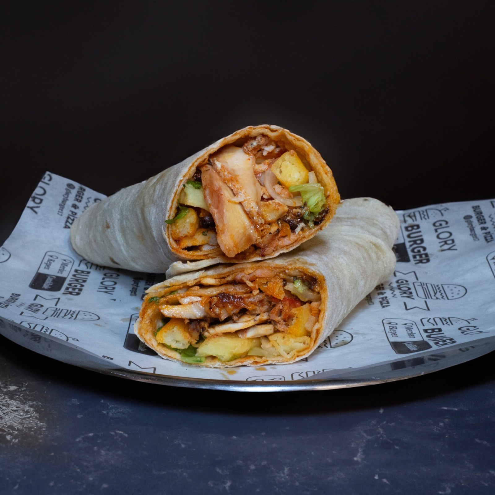Çift lavaş Tavuk Döner Dürüm