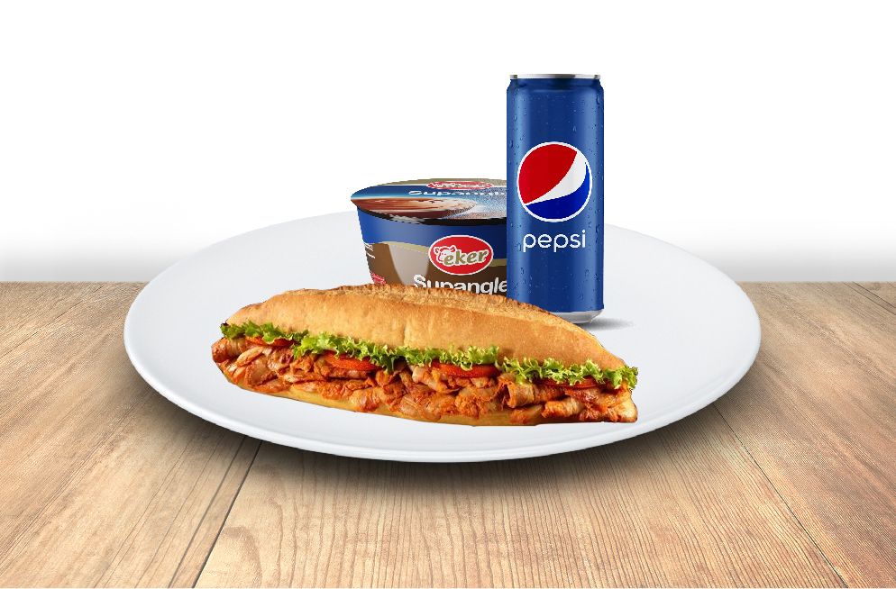 Tam Ekmek Tavuk Döner (130 gr.) tatlı kutu pepsi