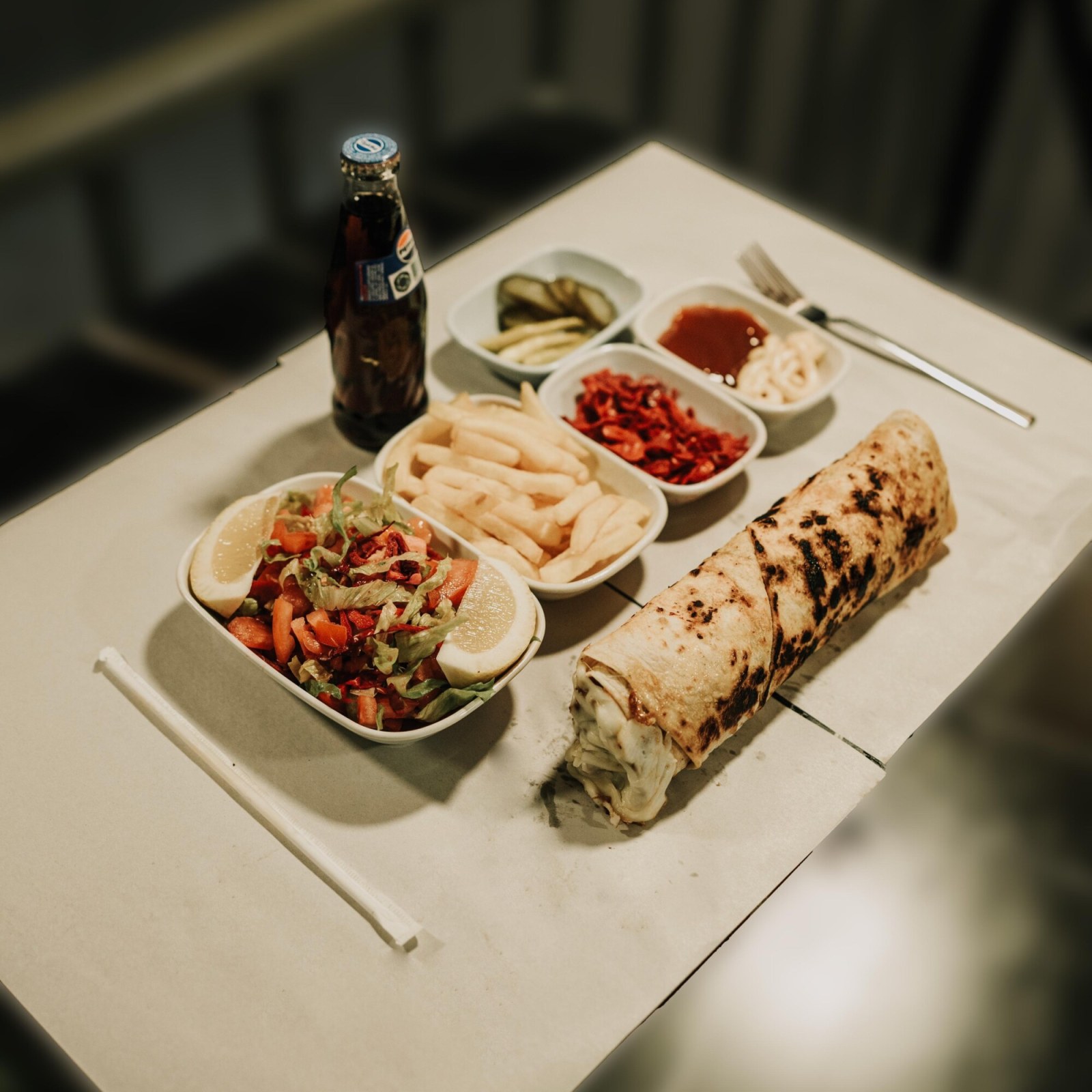 Kaşarlı Tavuk Döner Dürüm ( Lavaş Ekmek )