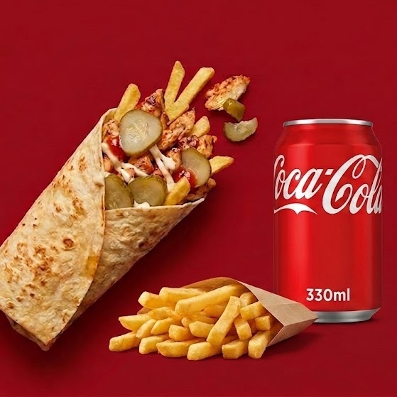 Tavuk Döner Dürüm Medium Klasik Menü