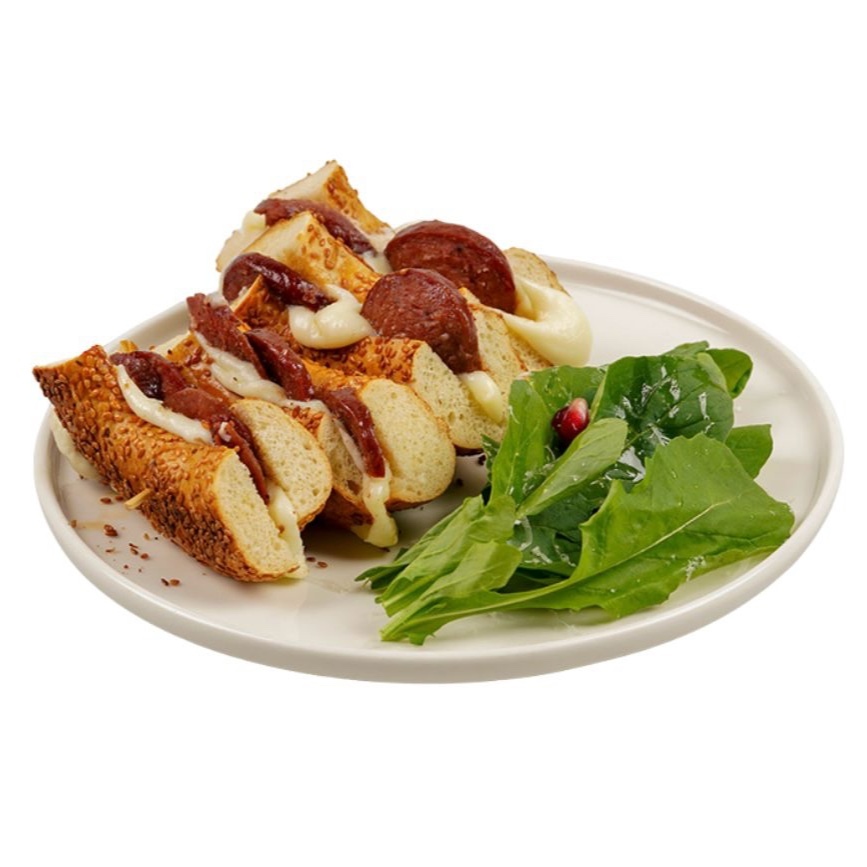 Sucuklu Kaşarlı Simit Tost