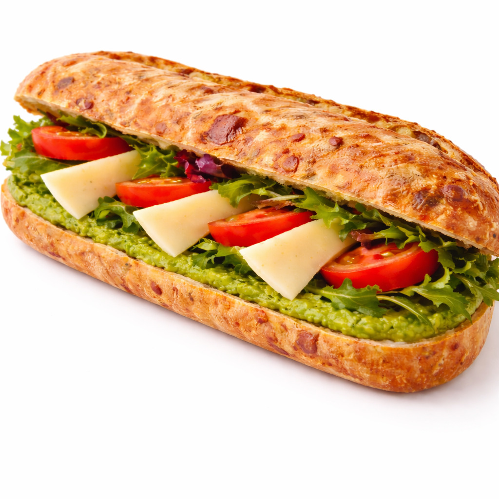 Ciabatta Ekmeğine Labneli Hindi Fümeli Sandviç