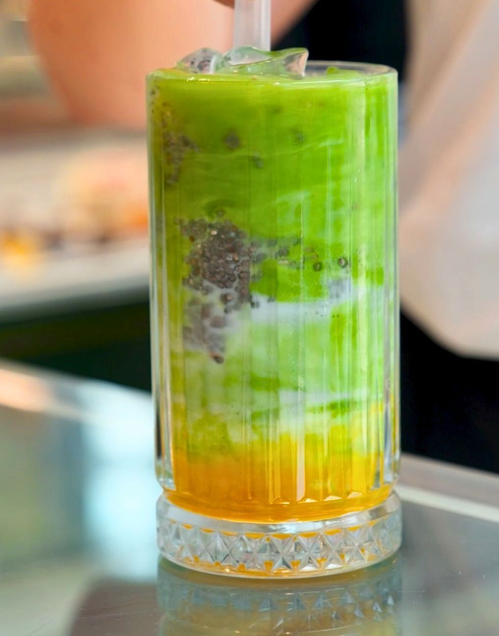 Iced Mango Matcha Latte