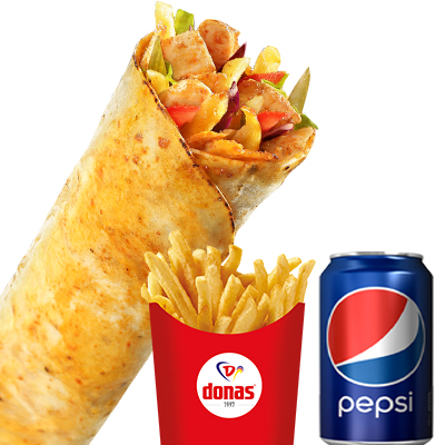 Donas Bol Malzeme Tavuk Döner Menü 2