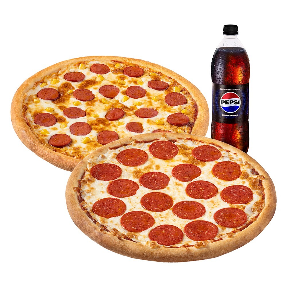 2 Orta Boy Pizza Menü