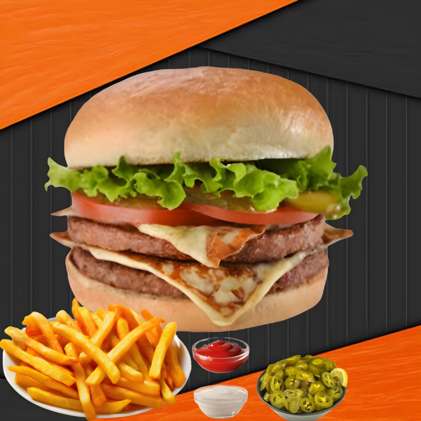 King Hamburger (Çift Köfte)+Coca Cola 330 ml