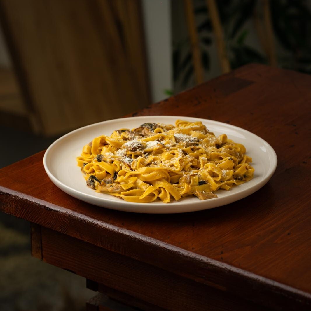 2'li Mantar Rüyası & Cheddar Fettuccine Makarna