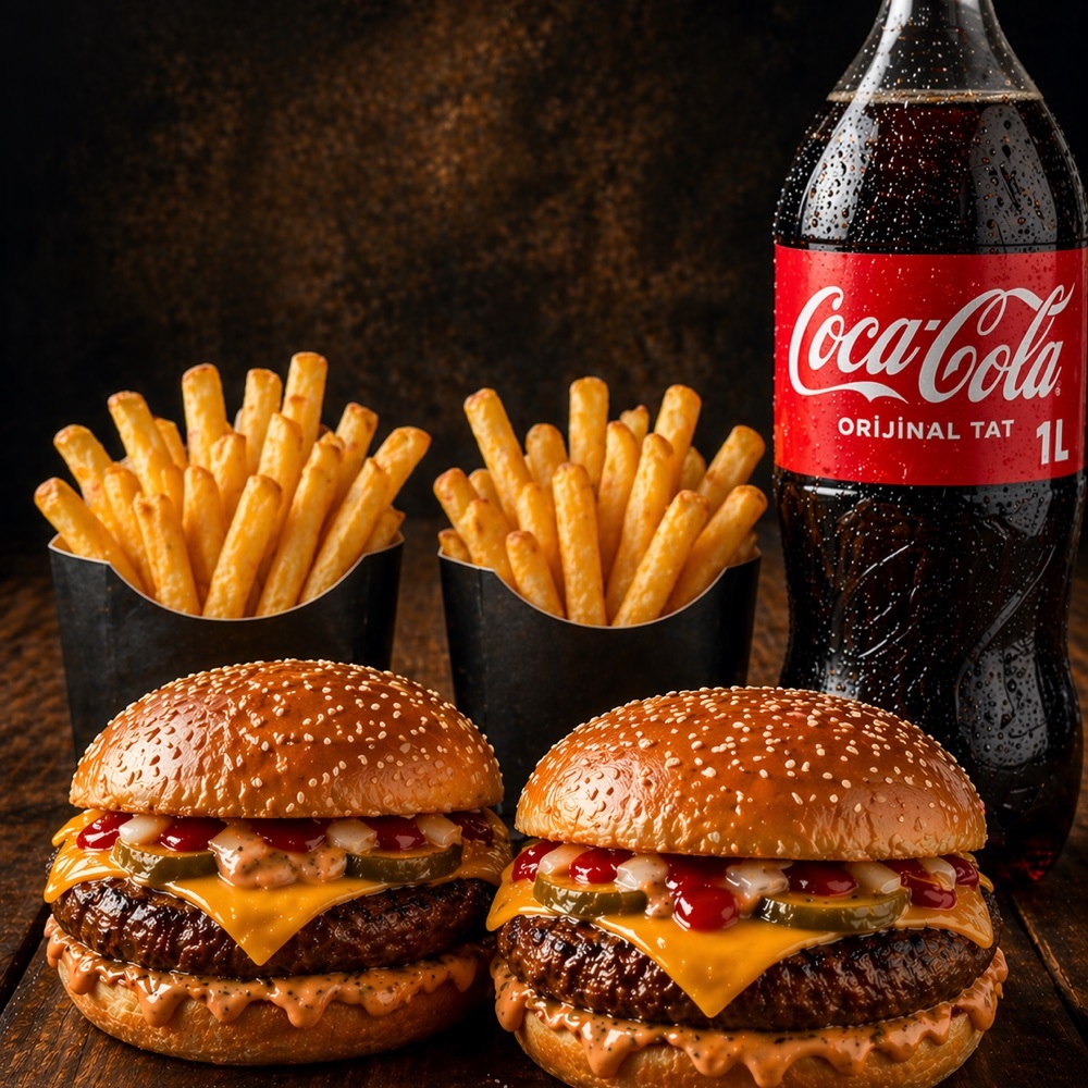 2'li Jumbo Cheese Burger +1 lt Cola