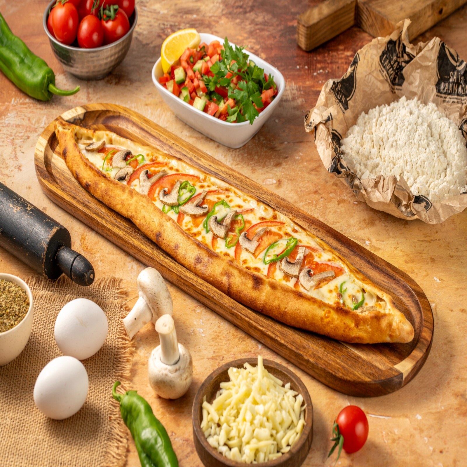 Sebzeli Pide