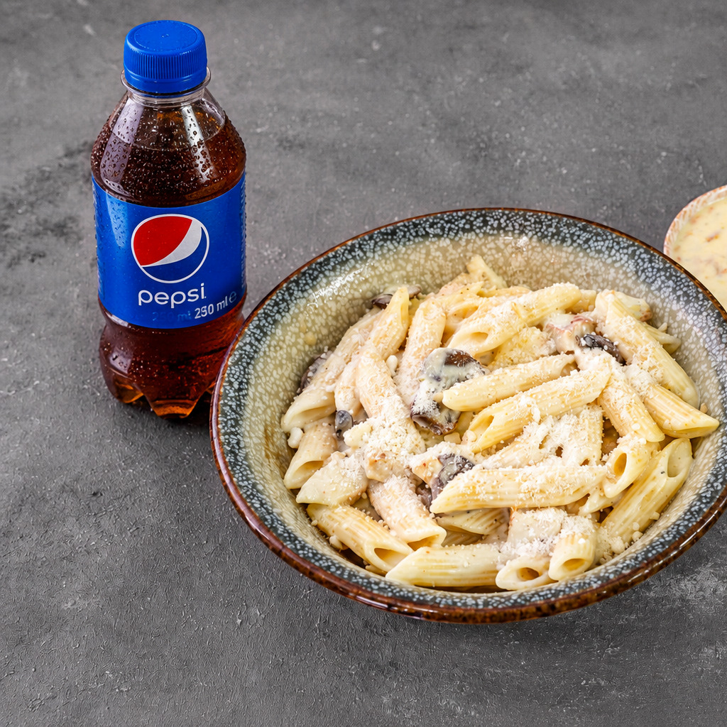 Pepsi'li Tavuk Mantar Penne Menü