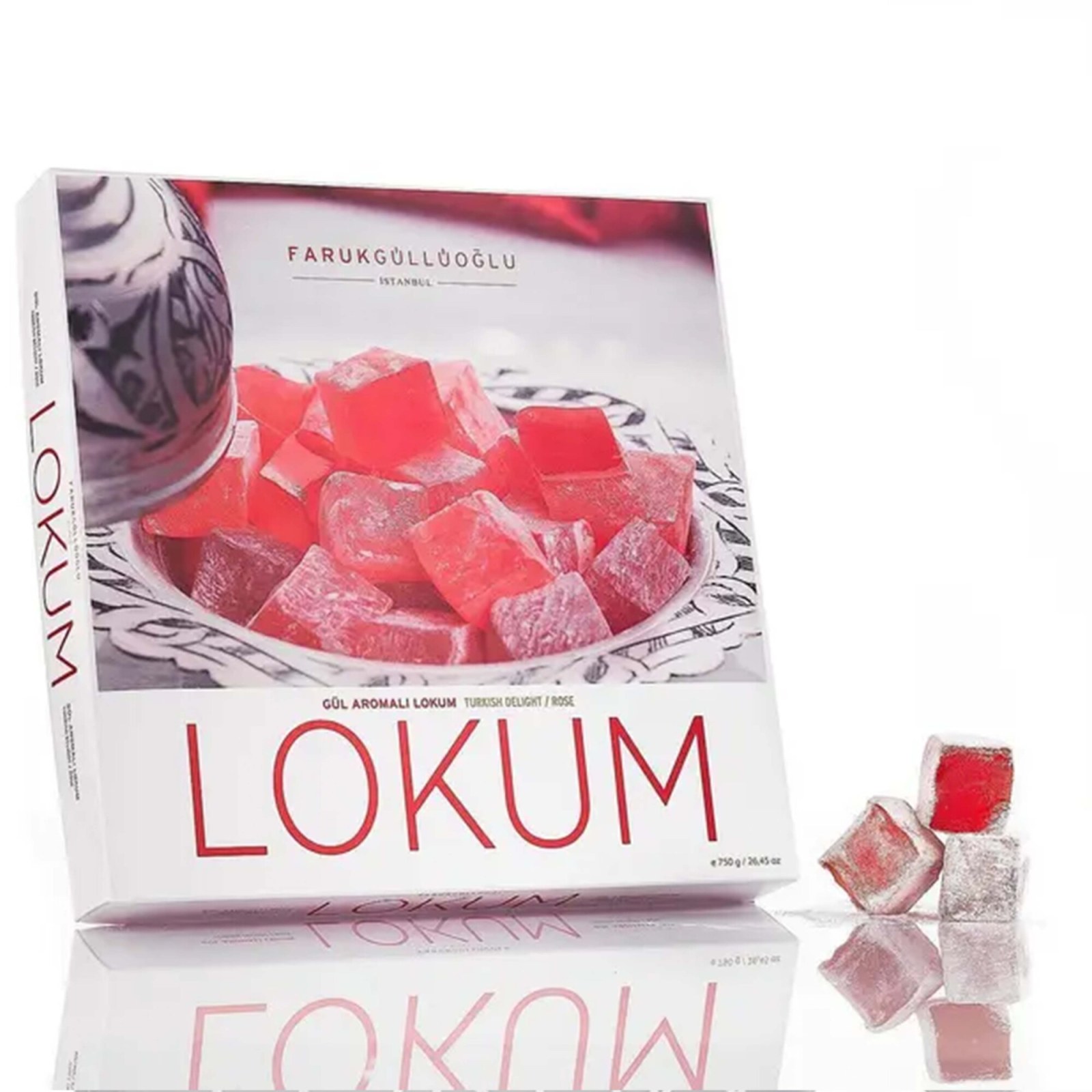 Kutulu Gül Aromalı Lokum(750 gr.)