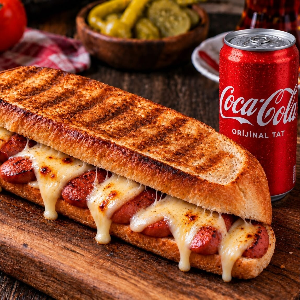 S Kaşar Sosis + Kola