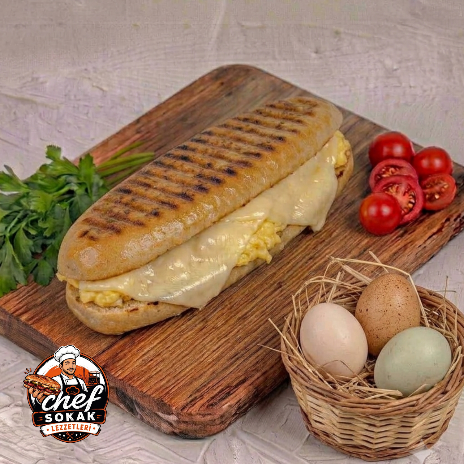 Yumurtalı Kaşarlı Çiftlik Tostu