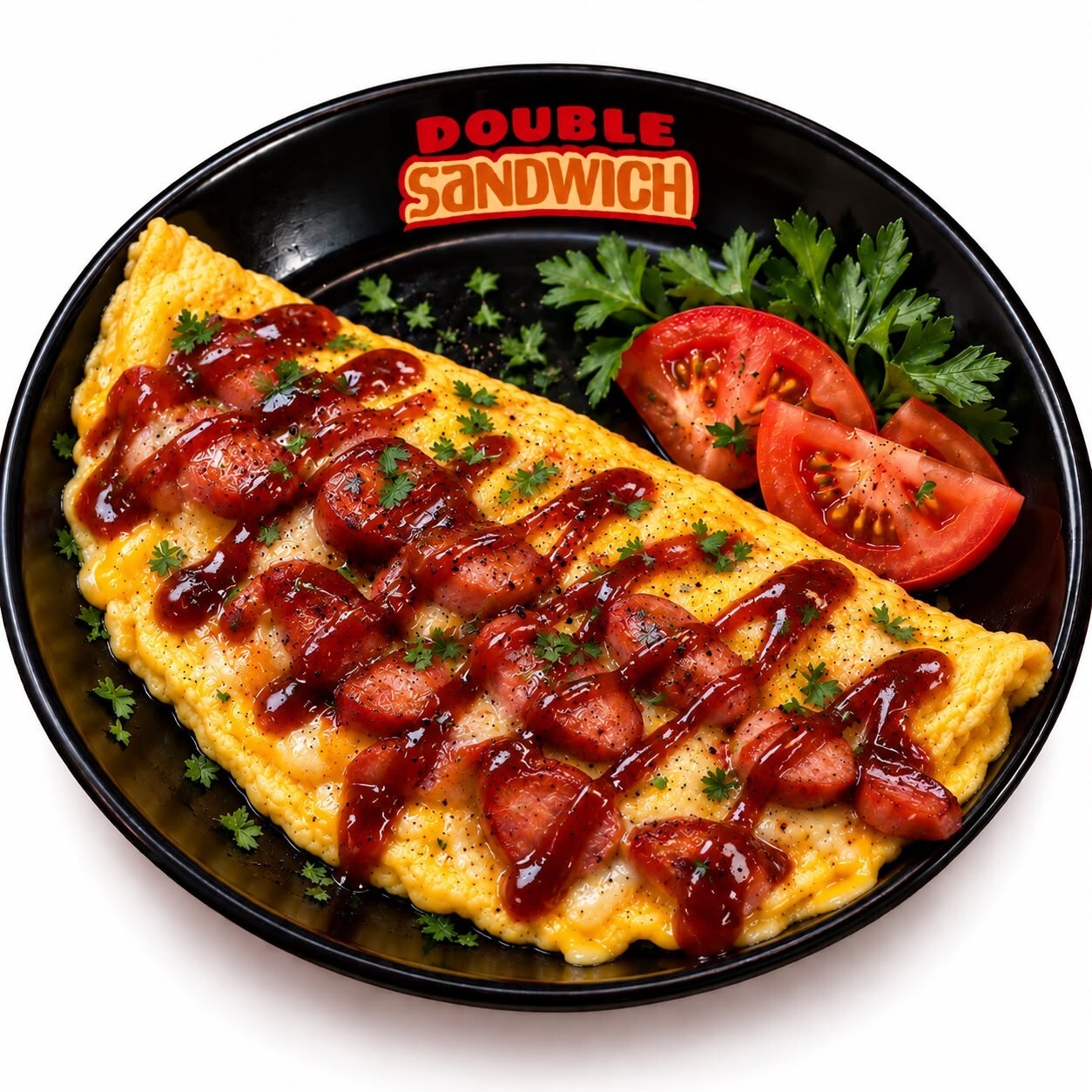 Barbekü Soslu Sosisli Omlet