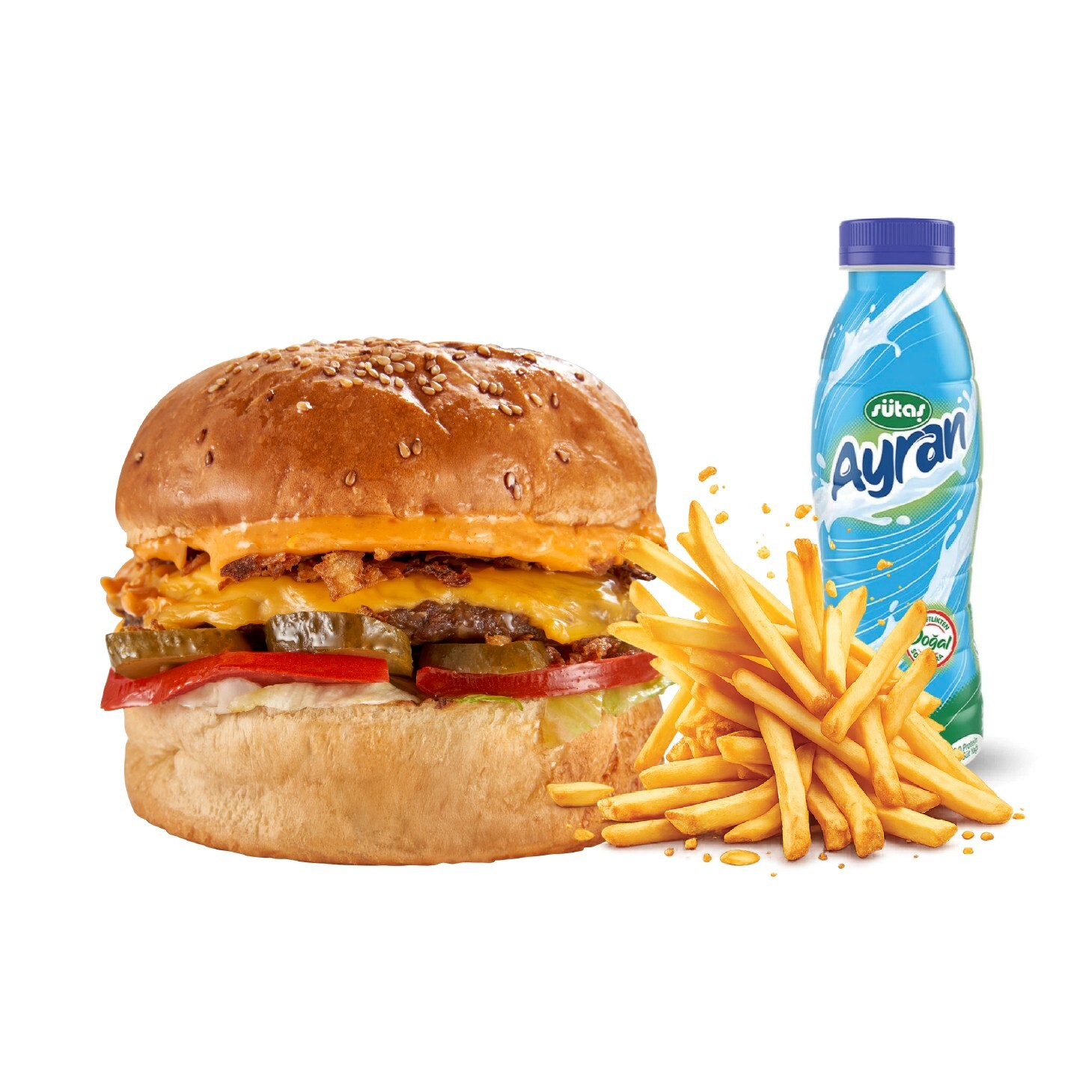 Hot & Cheesy Burger Menü