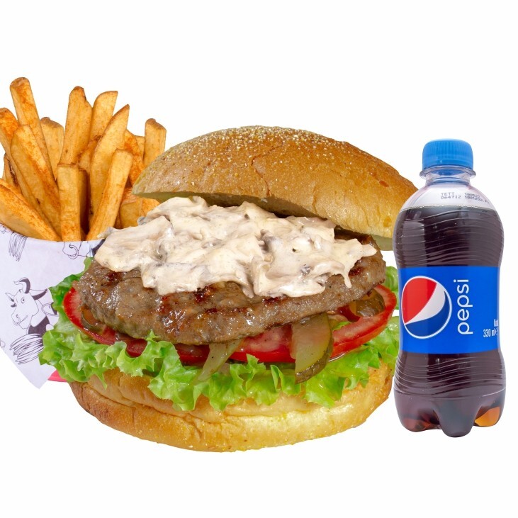 Mushroom Burger Menü