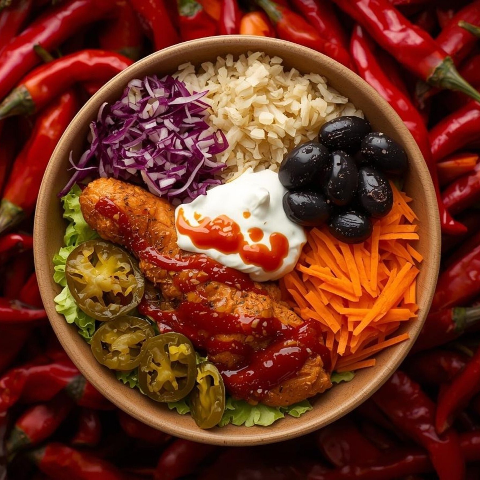 Hot Pepper Crispy Chicken Bowl