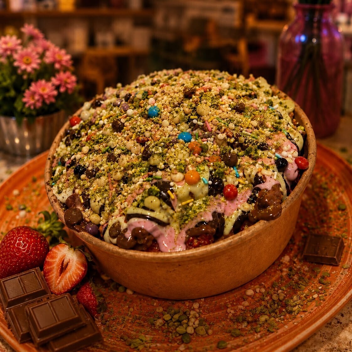 Kuruyemiş Şöleni Kova Waffle Menü