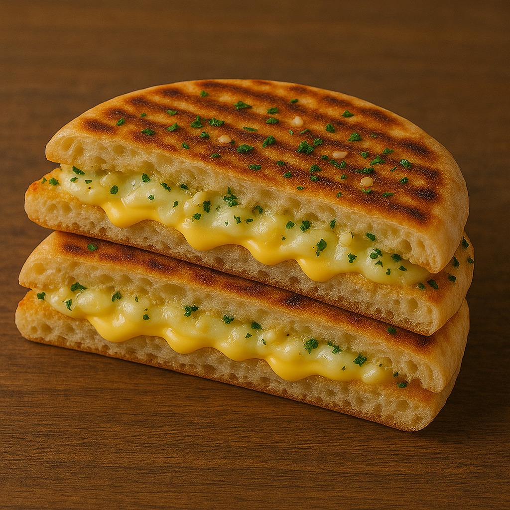 Sarımsak Soslu Bazlama Tost Menü