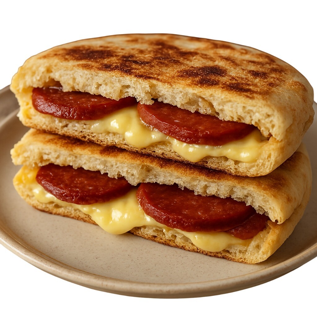 Bazlama Kaşar Sucuk Tost
