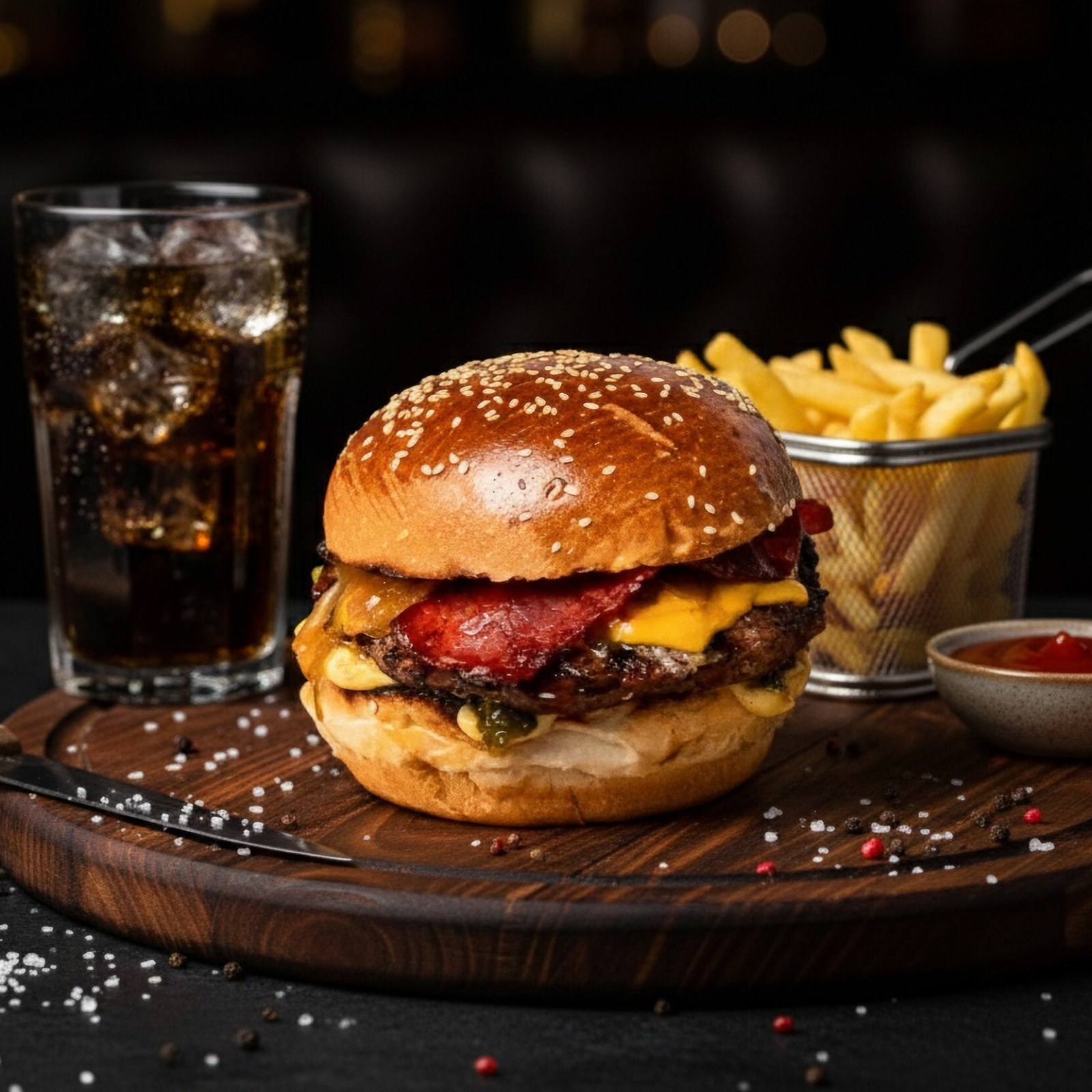 Kayseri Usulü Pastırmalı Burger Menü