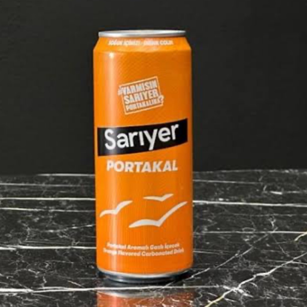 Sarıyer Portakallı Gazoz 330 ml. (teneke)