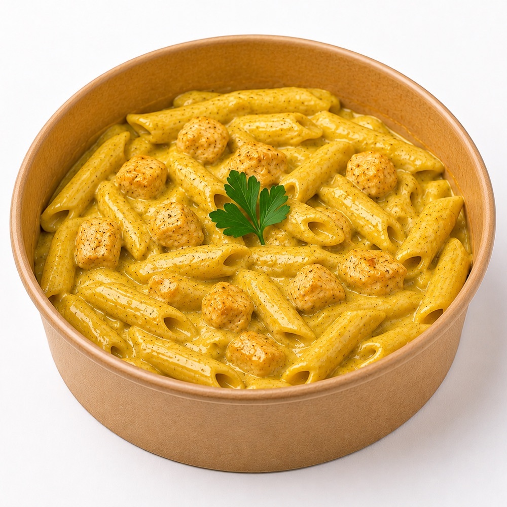 Köri Soslu Tavuklu Penne Makarna