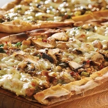 Kuşbaşılı Mantarlı Pide (Açık)