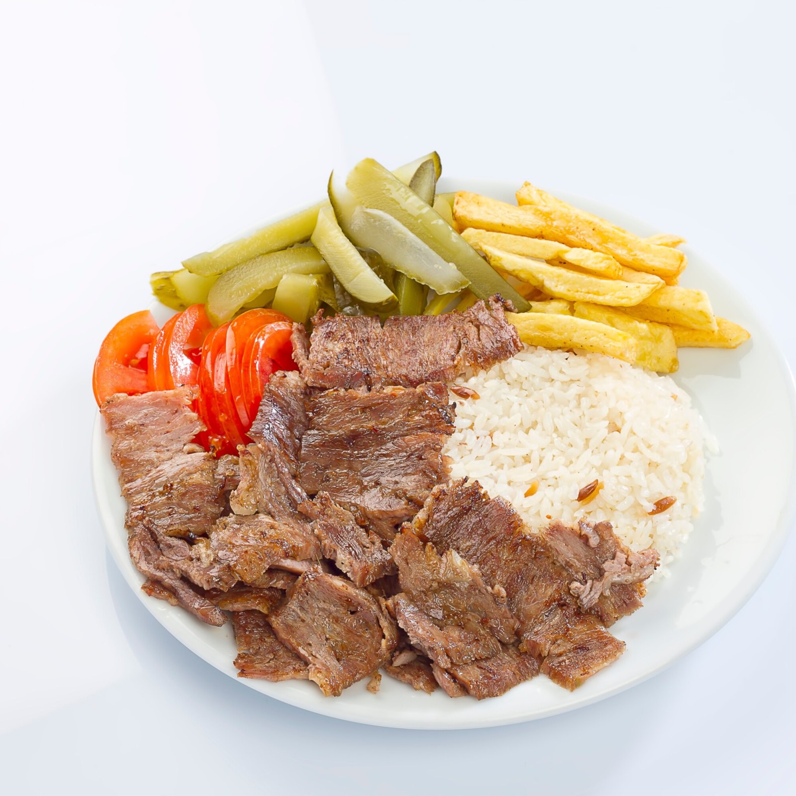Pilavüstü Et Döner+İÇEÇEK+PATATEZ (200 gr)