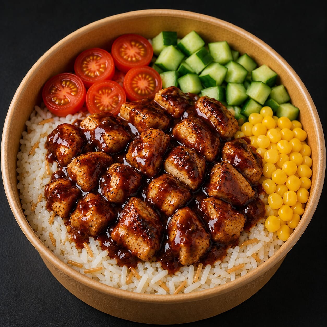 Barbekü Soslu Tavuklu Pilav