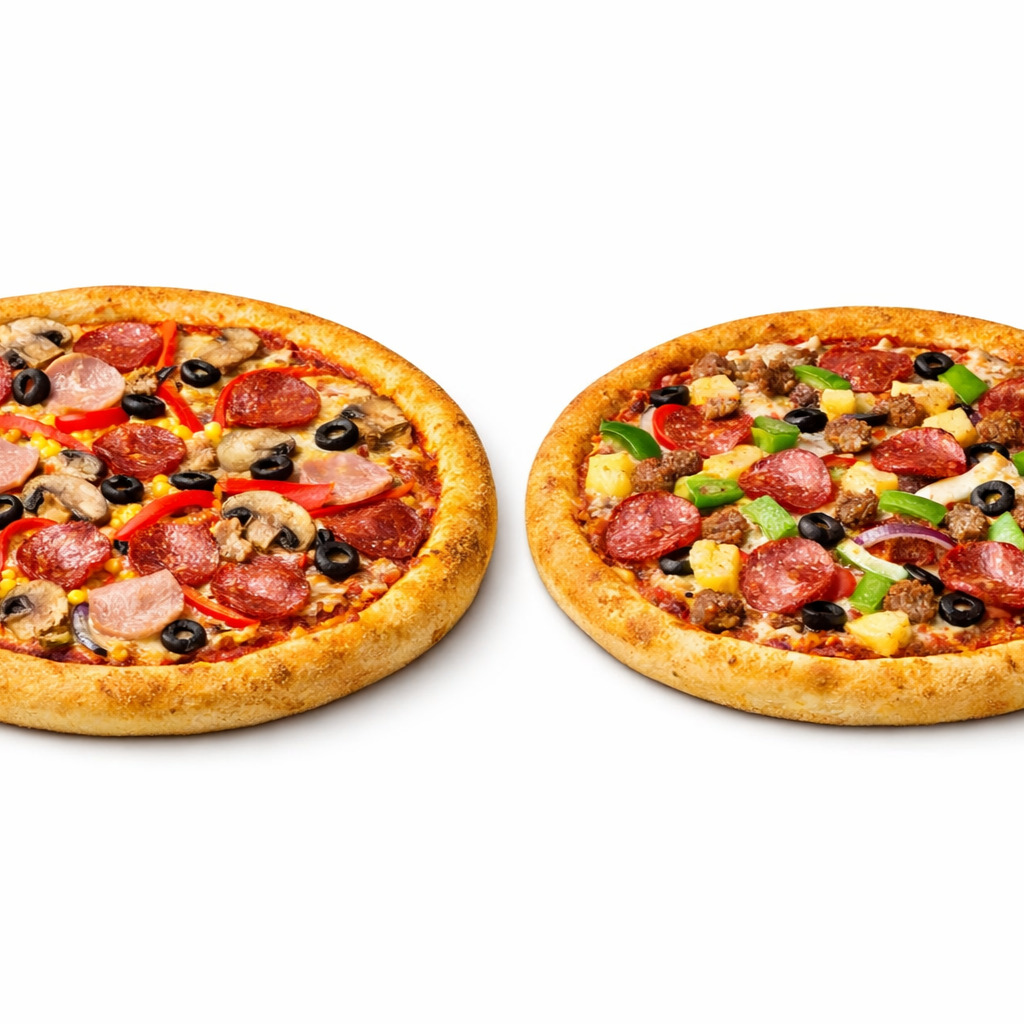 1 Büyük Boy Pizza Alana 1 Orta Boy Pizza Bedava