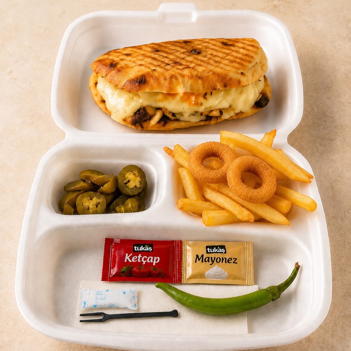 Gobit Ekmeğe Muhteşem Üçlü Tost