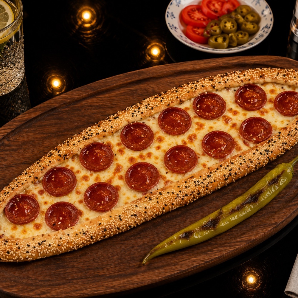 Sucuklu Kaşarlı Pide