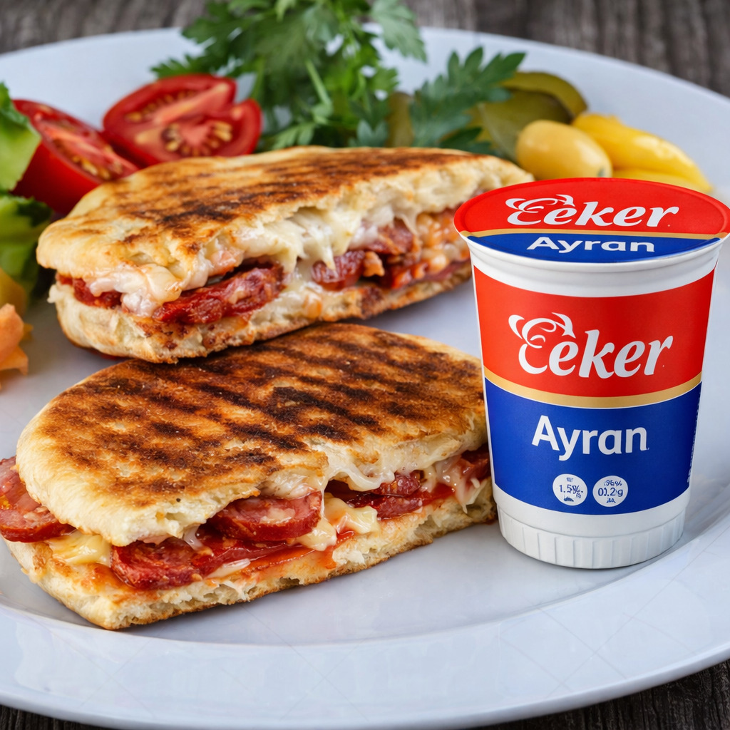 Bam Bam Bazlama Tost + Eker Ayran (27 Cl)