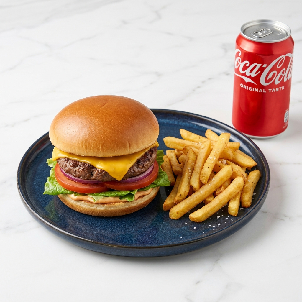 Cheddarlı Burger Menü