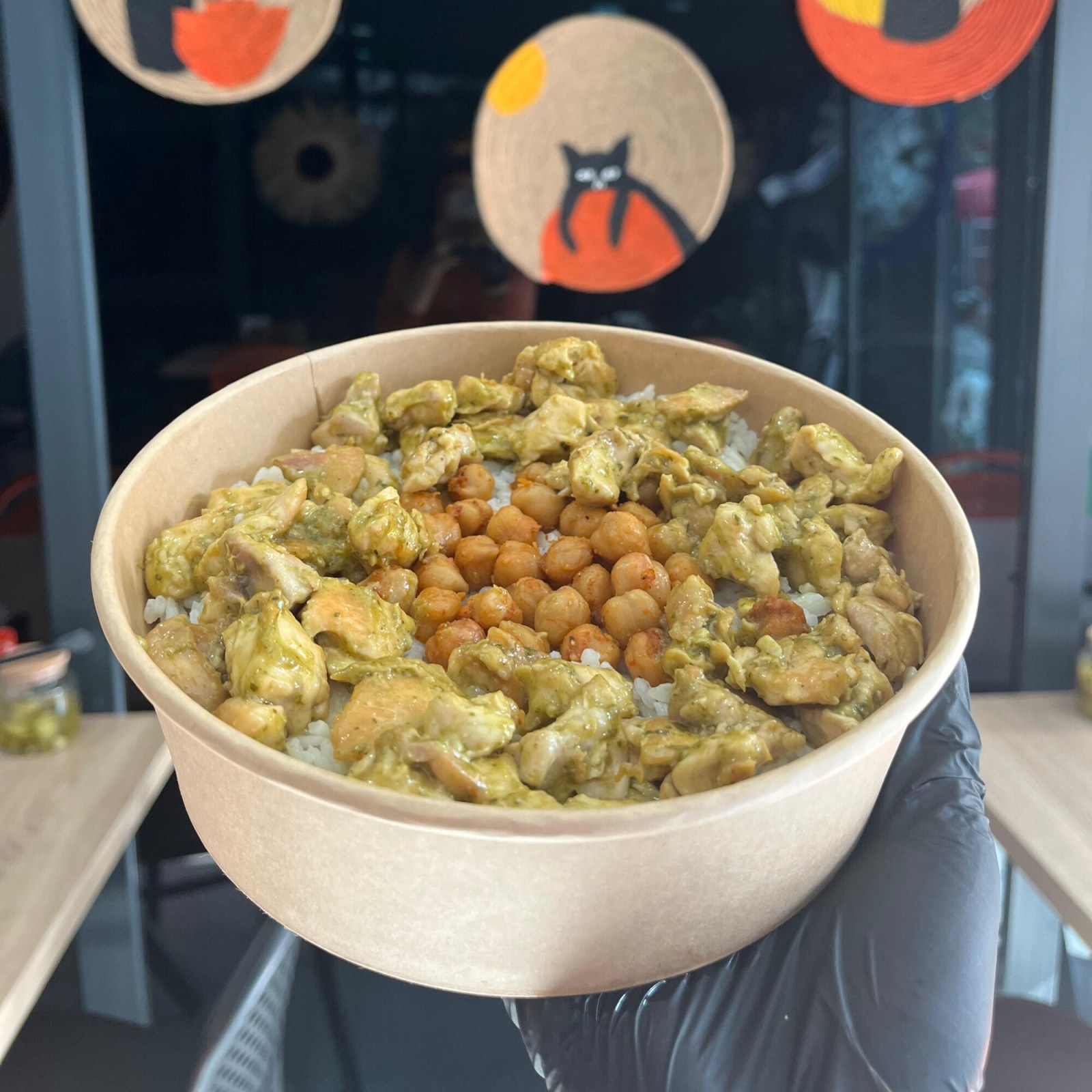 Pesto Soslu Tavuk Pilav