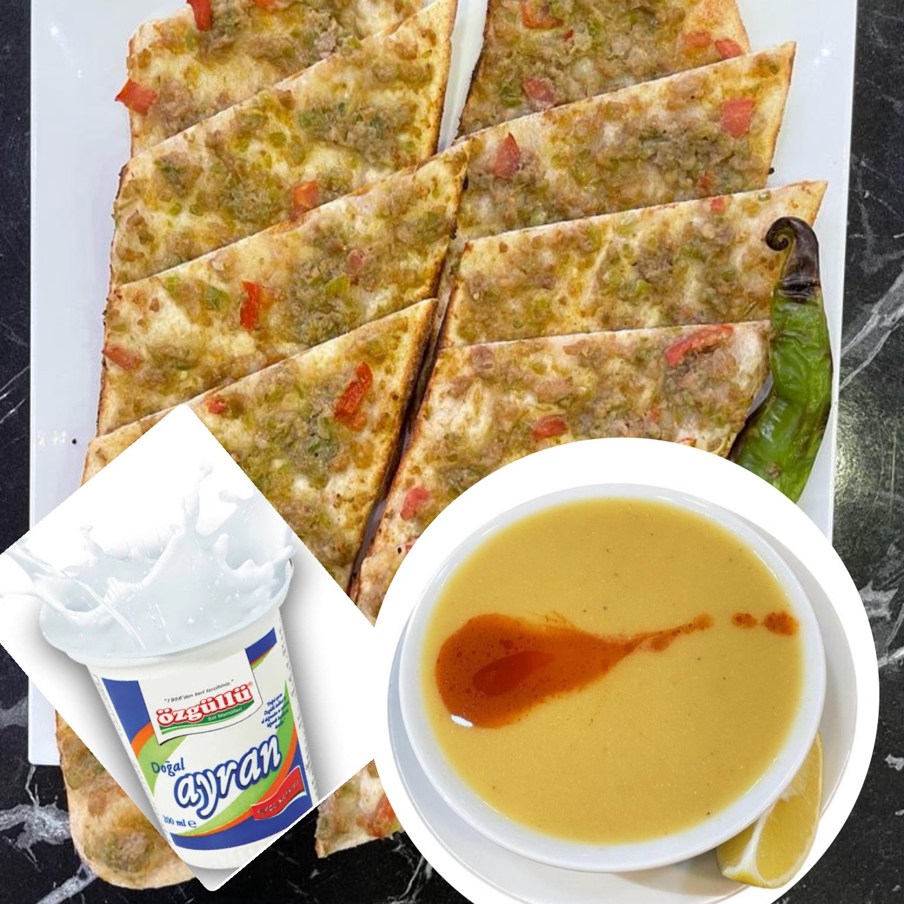 Etli Ekmek Çorba Ayran