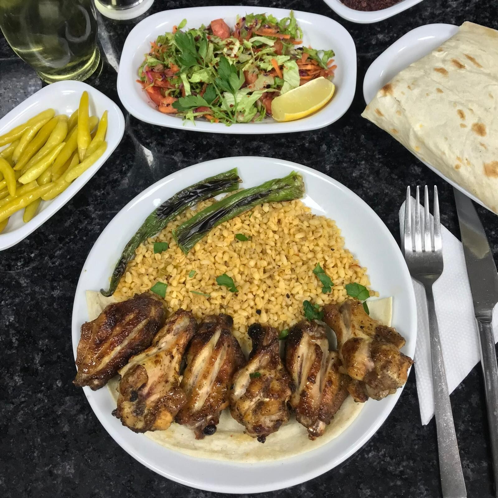 Kanat+Çorba+Salata+Ayran