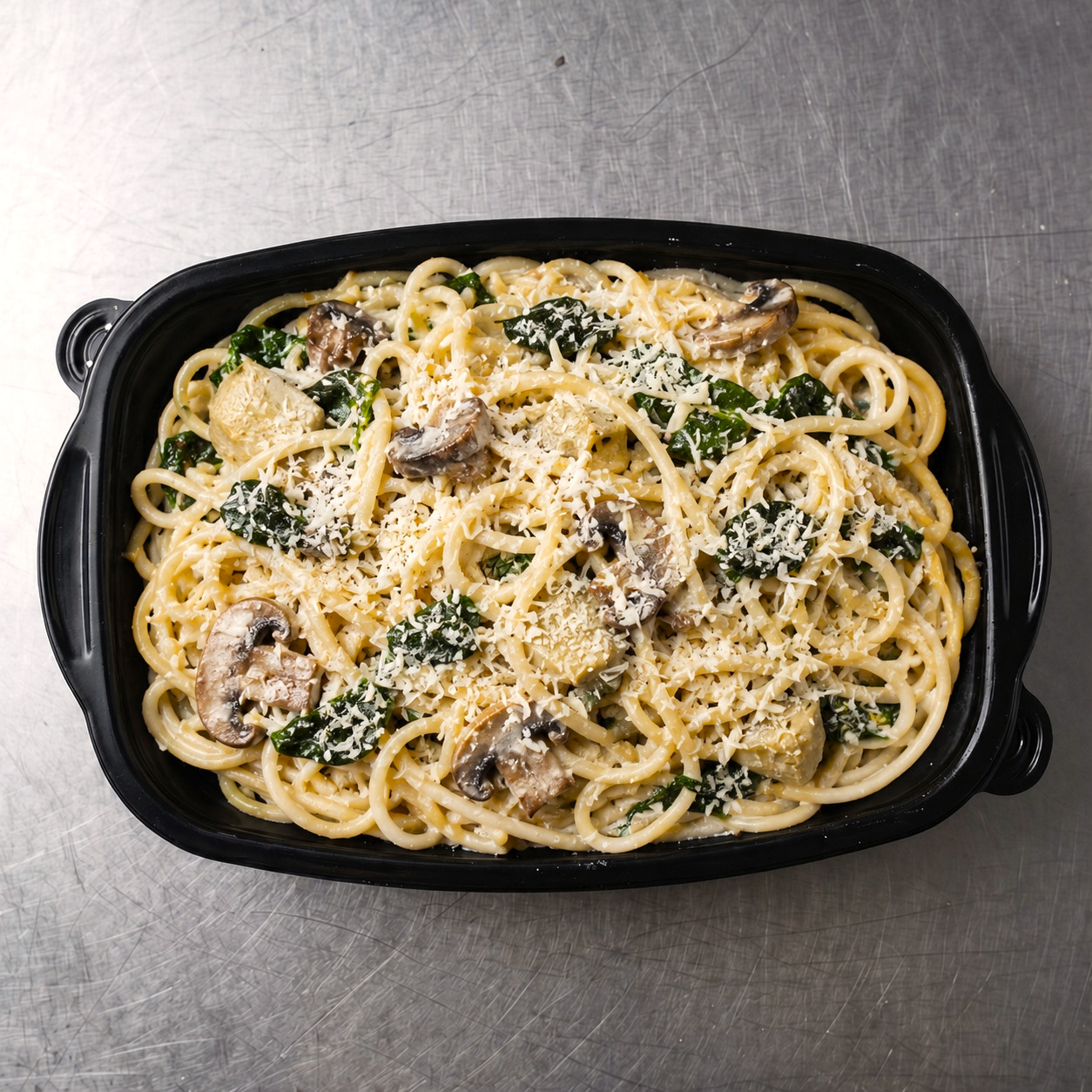 Ispanaklı Kremalı Spagetti Makarna
