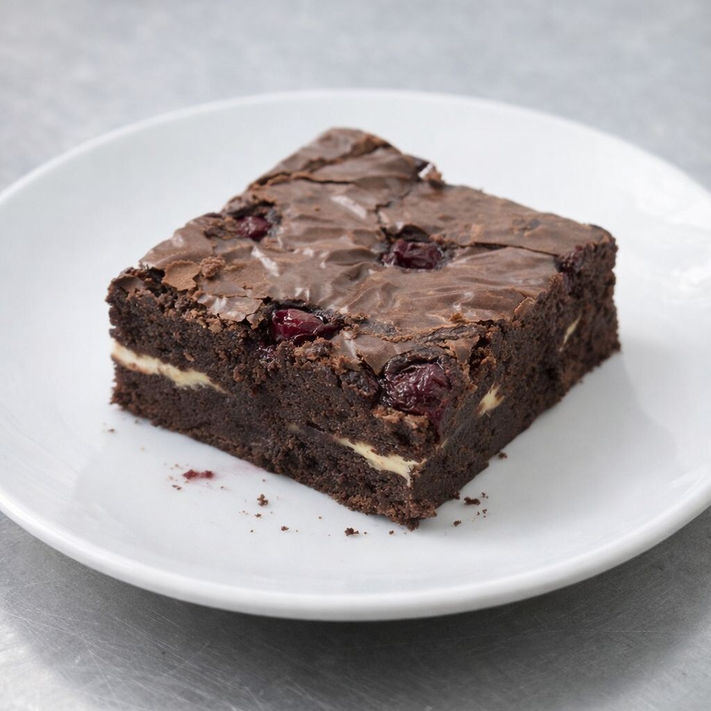 Beyaz Çikolatalı-Vişneli Brownie (1 Dilim/140 gr)