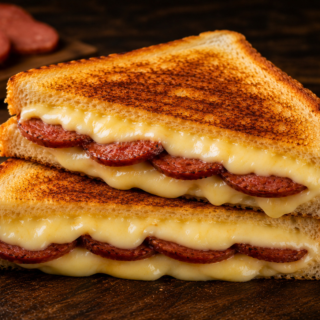 Sucuklu Kaşarlı Tost