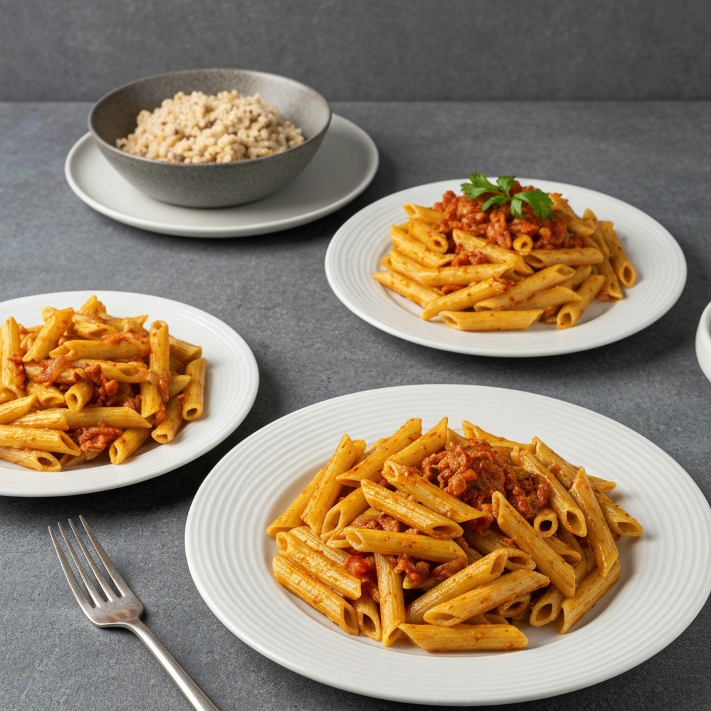 Köri Soslu Tavuklu Penne